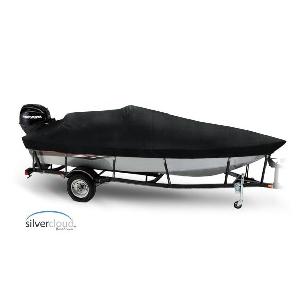 Eevelle Silvercloud Boat Cover V HULL FISHING Side Console, Narrow Series Inboard 19' 6in. L 92in. W Black SCVFSC1992-BLK - main